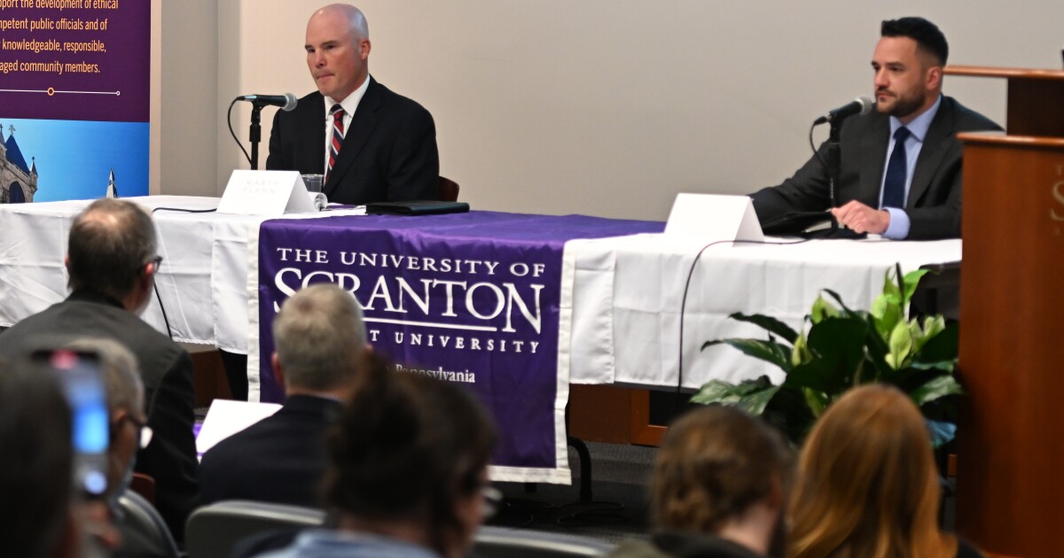 Democratic Pa. Senate candidates Flynn, Lake face off in spirited debate at University of Scranton