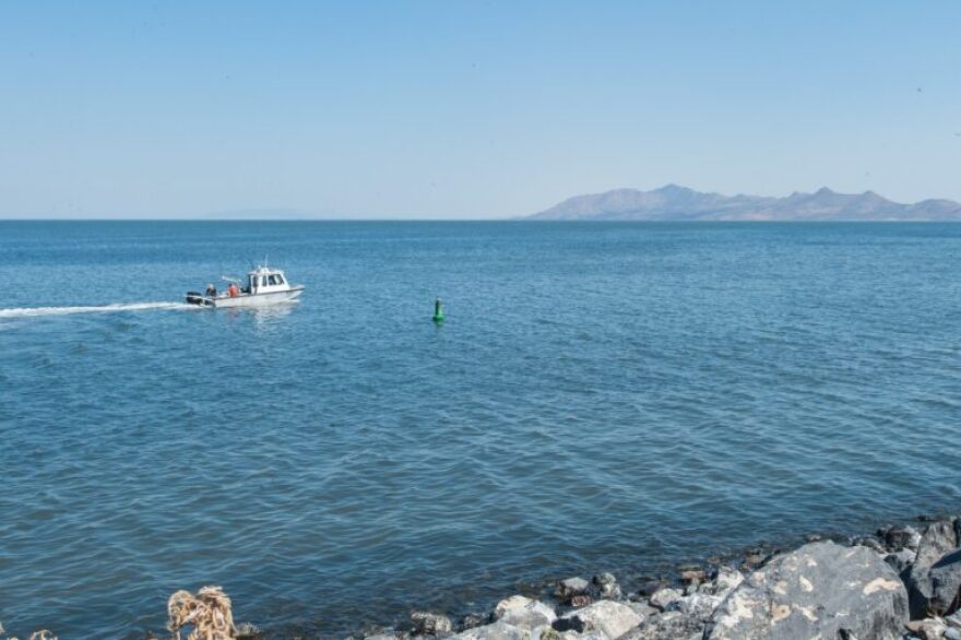 Boat on the Great Salt Lake
