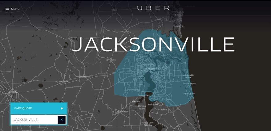 Uber Jacksonville website