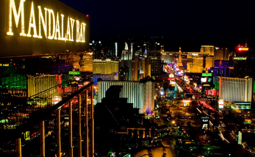 The Las Vegas strip as seen from the Mandalay Bay hotel in a file photo.