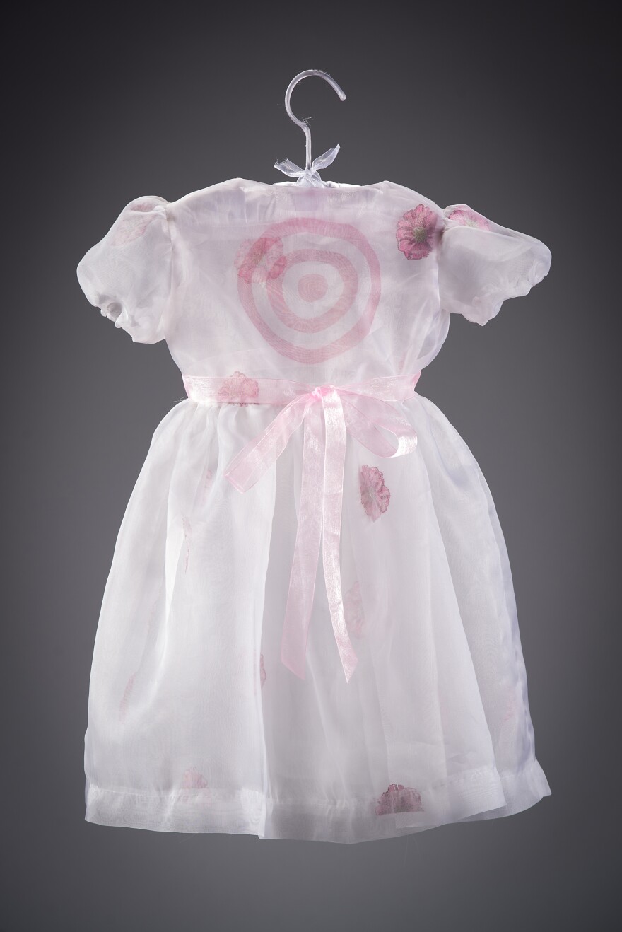 "Marked" is one of several installations by Carmel Anderson that explore domestic violence.