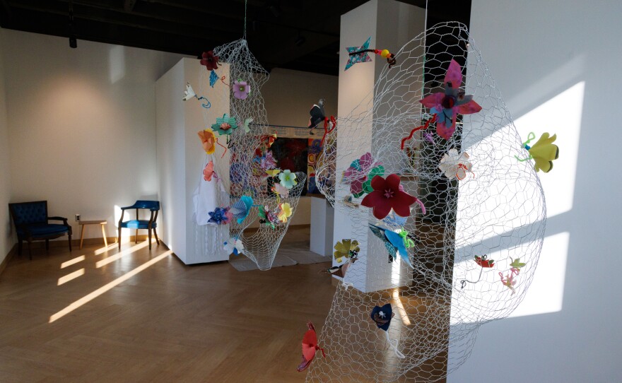 An art exhibit on the second floor of the MSU Union, titled "Reclaiming Space," aims to help members of the Spartan community process their grief as the second anniversary of a deadly campus shooting approaches.