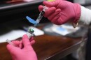 Anna Hicks prepares a measles, mumps and rubella vaccine at the Andrews County Health Department, Tuesday, April 8, 2025, in Andrews, Texas.