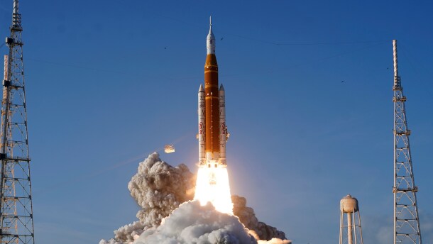 NASA's Artemis II moon rocket lifts off from the Kennedy Space Center's Launch Pad 39-B Wednesday, April 1, 2026, in Cape Canaveral, Fla.