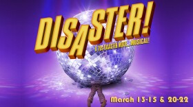 Show poster of mirrored disco ball fallen on cast member.