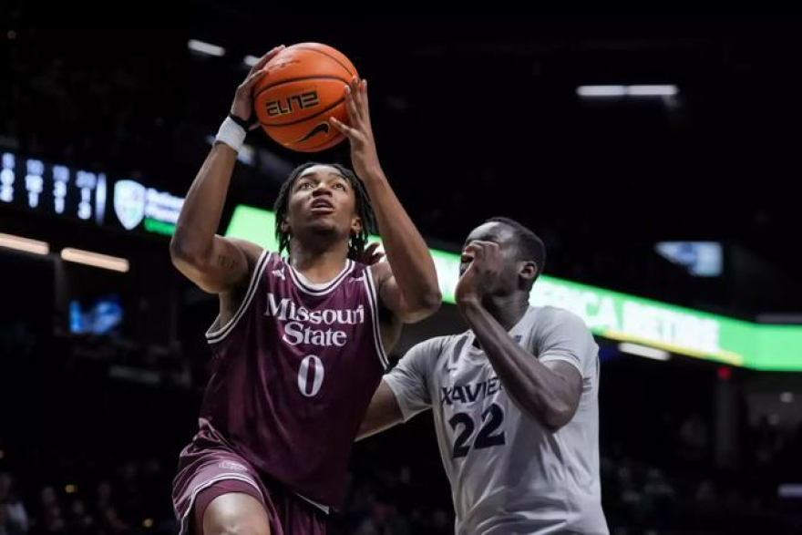 Guard, Kobi William attempts a layup during the matchup against Xavier during the 2025-26 season last year