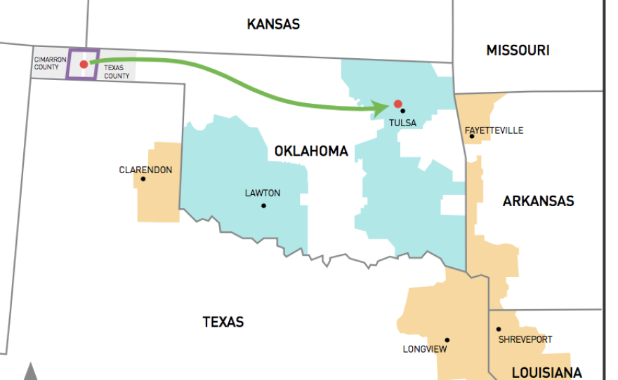 Oklahoma Panhandle County Map Largest U.s. Wind Farm Under Construction In Oklahoma's Panhandle