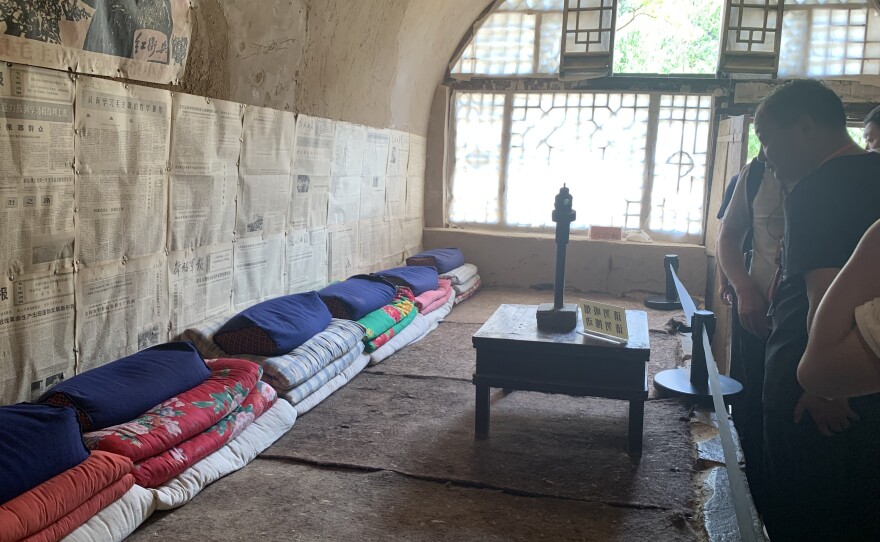 Inside one of the caves — a common form of housing in the region — where Xi Jinping and other "sent down youth" once lived in Liangjiahe.