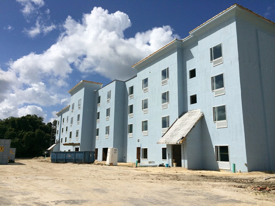 Construction continues on the TowneSuites at the corner of Newberry Rd. and Tower Rd