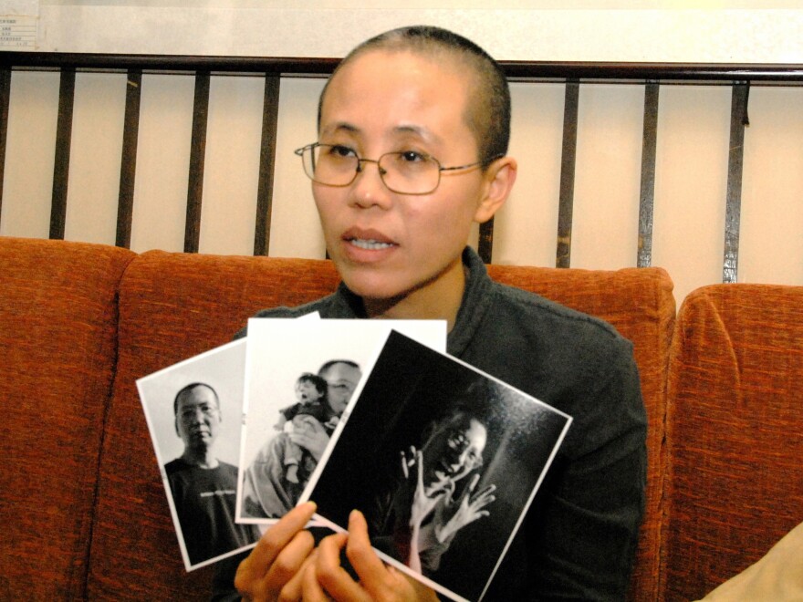 Liu Xia spoke during an October 2009 press conference in Beijing.