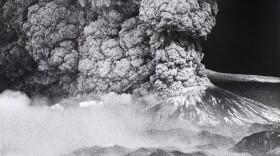 The 1980 eruption of Mount St. Helens sent a plume of ash that blotted out the sun in parts of Washington and North Idaho. The ash fell like snow, drifted as deep as two feet, and crushed crops, halted transportation and caused businesses to close. CREDIT: Christopher Anderson / Courtesy of Spokesman Review Archives