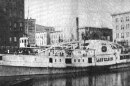 The Lake Steamer Lady Elgin at her Chicago wharf on September 7, 1860 the day before she was lost, a photograph by S. Alschuler.