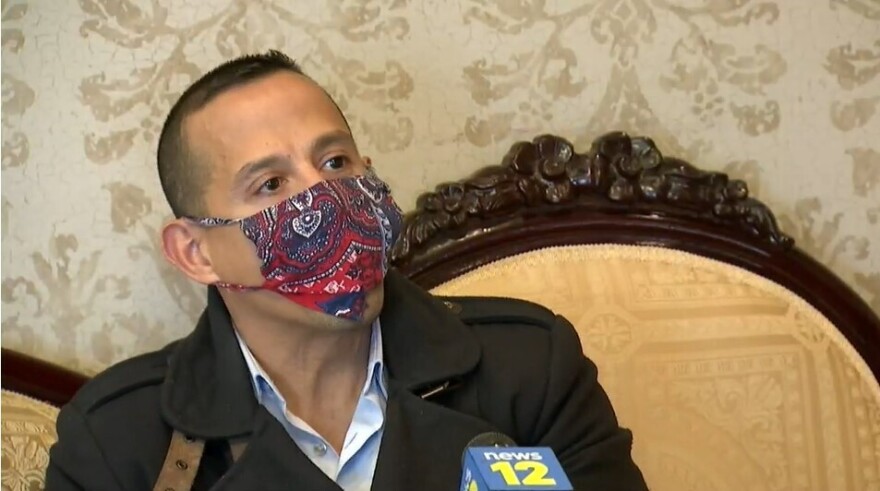 Screenshot of News 12 Interview with Daniel Pizarro. 