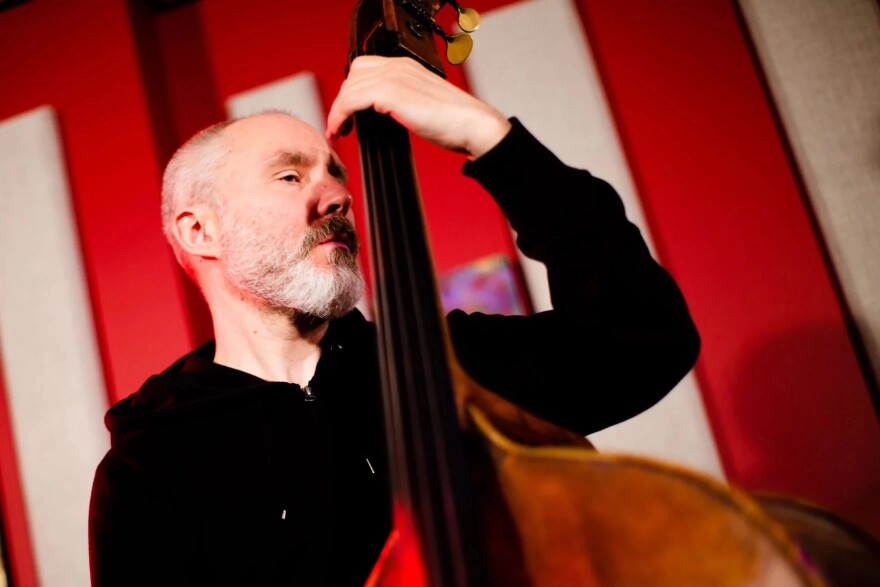 Reid Anderson of The Bad Plus performs in the KNKX studios.