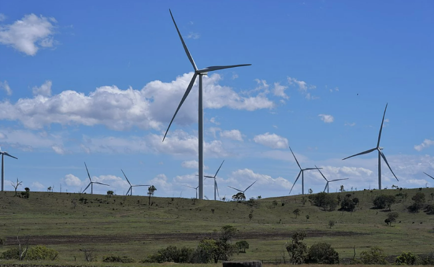 Turbines of the Coopers Gap Wind Farm on Nov. 1, 2021.