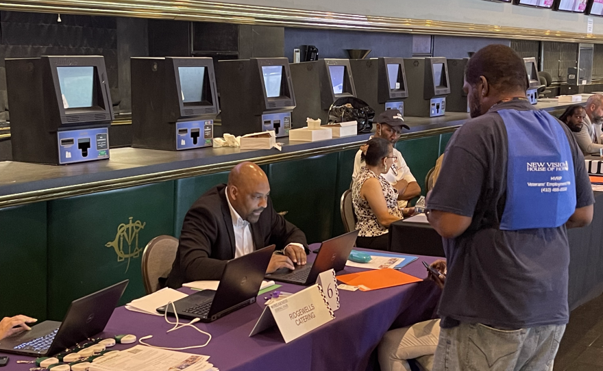 The Maryland Jockey Club hosted a job fair on Thursday, April 20, 2023 at Pimlico Race Course.