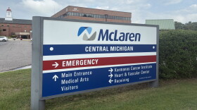 McLaren Central Michigan sign welcomes patients in Mount Pleasant on July 11. McLaren officials say they have no plans to close despite research saying that Medicaid cuts put them at risk. "All patients deserve access to quality, timely care, and we are committed to serving our rural communities," McLaren wrote in an email.