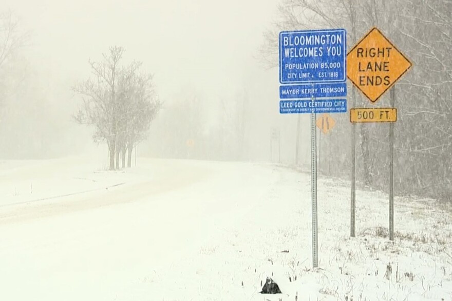 Monroe County was under a travel warning Monday morning.