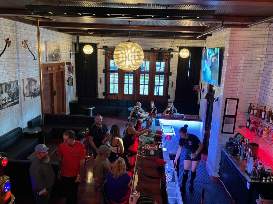 The interior of the fully restored 1905 Hose Station No. 7 in west Davenport, which took owners Chris and Jill Rogers six years.