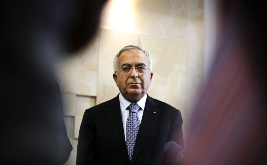 Former Palestinian Prime Minister Salam Fayyad says the international community is not interested in another failed state. Fayyad, shown here in the West Bank city of Ramallah in 2012, has pushed for the Palestinians to develop their own institutions as part of their quest for statehood.