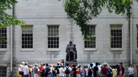 Harvard Square, a large triangular area located in the heart of Cambridge and adjacent to Harvard University and near MIT University — two of the world's top-ranked institutions of higher learning.