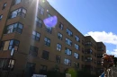 The apartment building at 7500 South Shore Drive in Chicago, which was raided by ICE agents in late September, is seen on Oct. 8, 2025.
