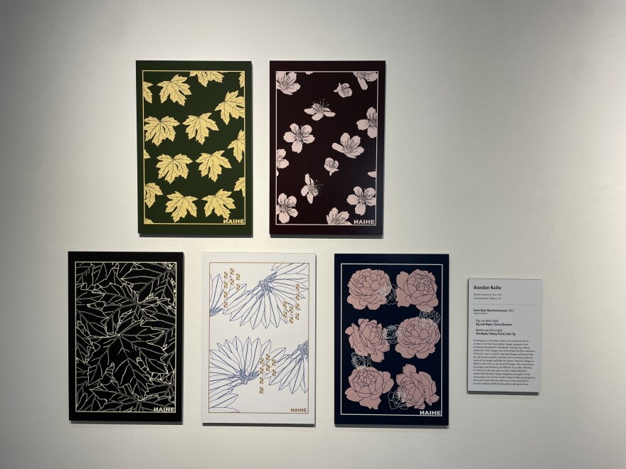 Five digital graphics by Oregon artist Brandon Naihe are on display at the Wing Luke Museum in Seattle, Washington.