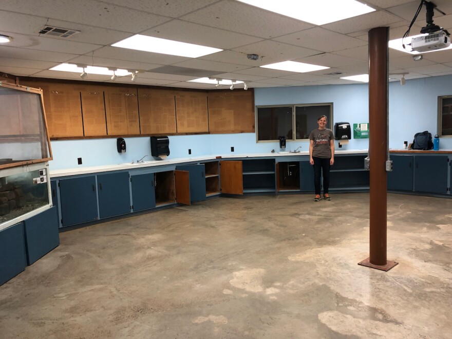 One of two spacious classrooms comprise the new urban Ozark Natural Science Center on Lake Fayetteville.