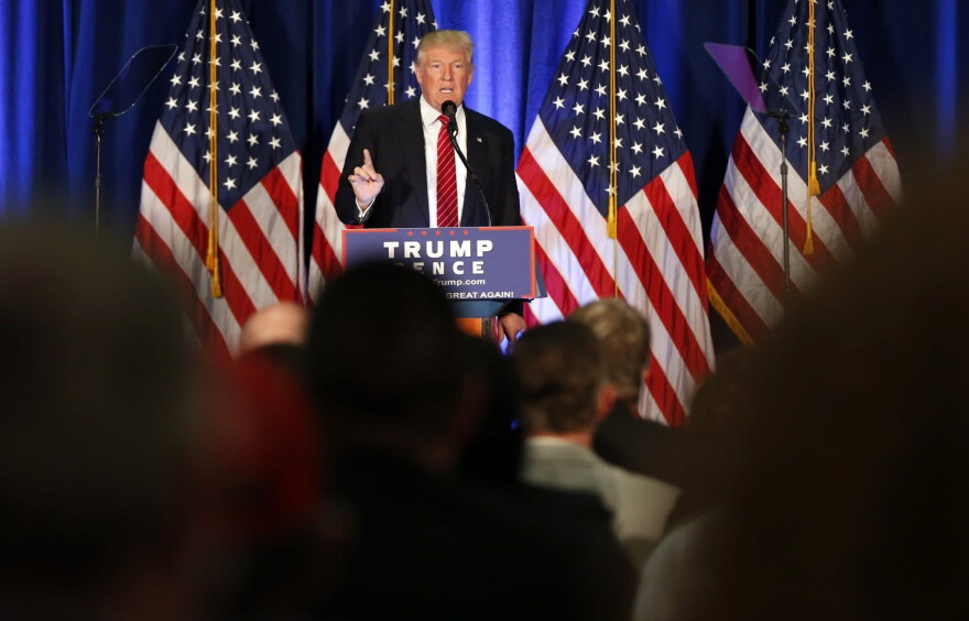 President Trump will be in Youngstown, Ohio, Tuesday night for what's being called a "Rally in the Valley." Pictured: Then-candidate Trump speaks in Youngstown in August 2016. (Gerald Herbert/AP)