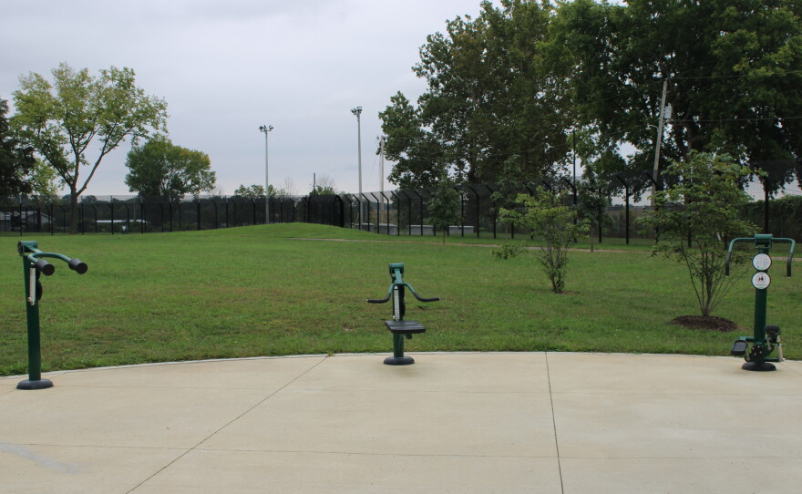 Brian and Micah said the ability to go outside, get fresh air and feel the sunshine makes a big difference when they get upset. The recreation yard includes exercise machines like those typically seen in a public park and 1/7-mile walking path.