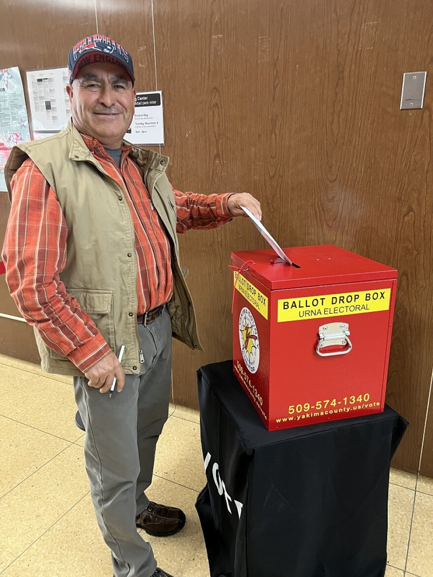 Gabriel Gomez, from Yakima, got his citizenship on November 7 and voted for the first time the same day. Credit: La Casa Hogar