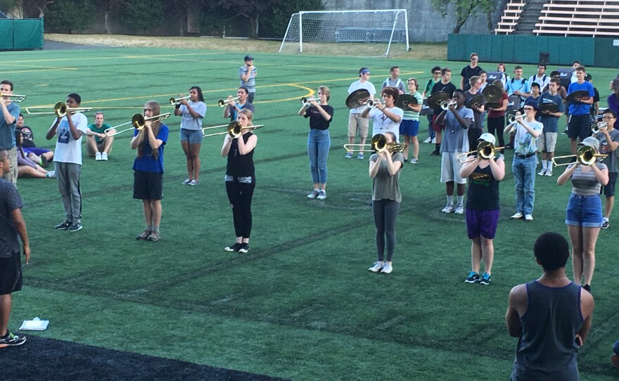 Seattle's All-City Band practices for Seafair. Click on this image for more photos of the band.