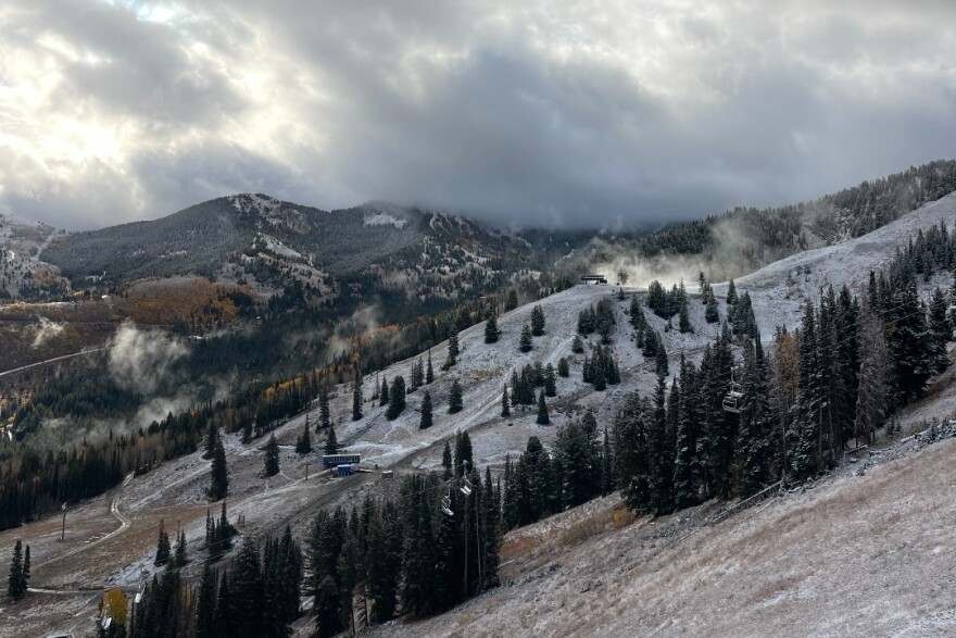 FILE: Snow at Solitude on Oct. 15, 2025.