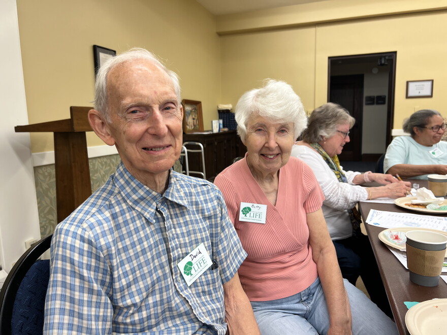 David and Betty Wilkin come to the Wooster memory cafe every week.