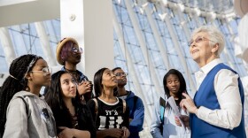 A group of young adults at the Kauffman Center