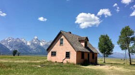 Pink House on Mormon Row in Grand Teton National Park
