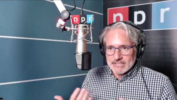 NPR's Jason DeRose visits via Zoom with KETR's Jerrod Knight from NPR West in Culver City, CA, on August 13, 2026.