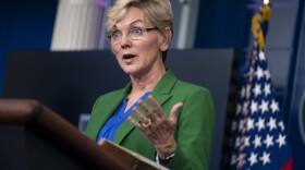 FILE - In this May 11, 2021 file photo Energy Secretary Jennifer Granholm speaks during a press briefing at the White House in Washington. Granholm testified Thursday, June 24, 2021, before a U.S. Senate committee that as long as nuclear weapons exist, the U.S. must maintain the effectiveness of its arsenal. (AP Photo/Evan Vucci, File)