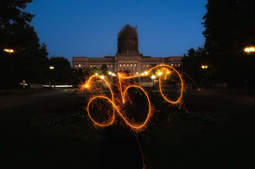 Before the sun rises in Frankfort, July 4, 2026.