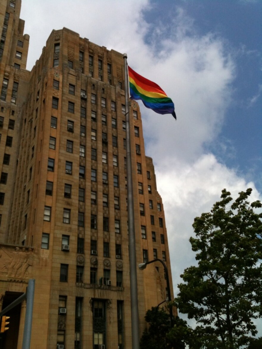 Gay Pride flag, Niagara Square, Buffalo, NY