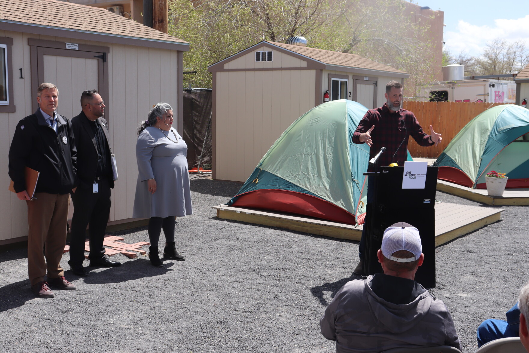 Albuquerque community celebrates city's first safe outdoor space for ...