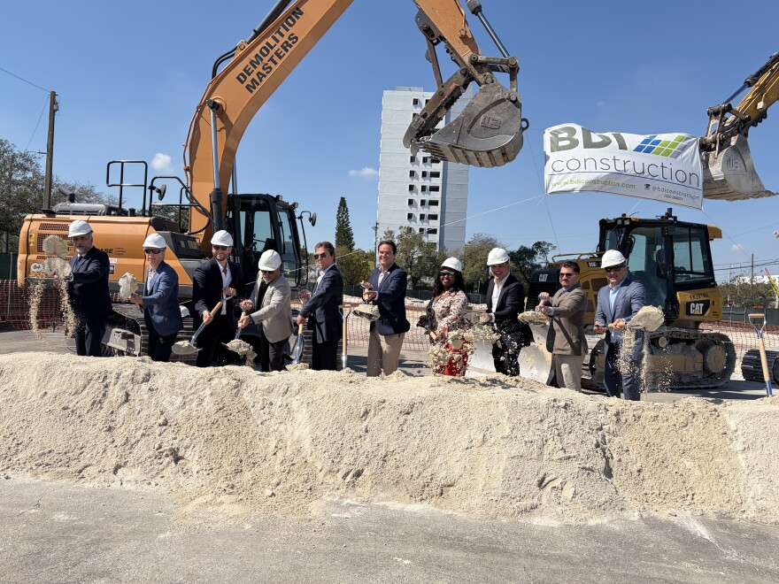On Feb. 13, 2026, Miami-Dade officials, city commissioners, and Coral Rock Development workers lined up with shovels at 1785 NW 35th St. to officially break ground on the Dulce Vida mixed-income housing project in Allapattah