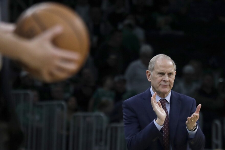 Cleveland Cavaliers head coach John Beilein reacts on the sideline in the second half of an NBA basketball game against the Boston Celtics, Friday, Dec. 27, 2019, in Boston. [Elise Amendola / AP]