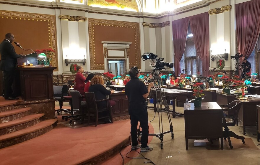 The Board of Aldermen chambers on Dec. 13, 2019.