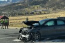The scene of the crash.