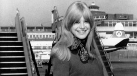 British pop singer Marianne Faithfull is pictured at London Airport in London, England on Sept. 16, 1966. She is leaving for Amsterdam, Holland for a television show. (AP Photo)