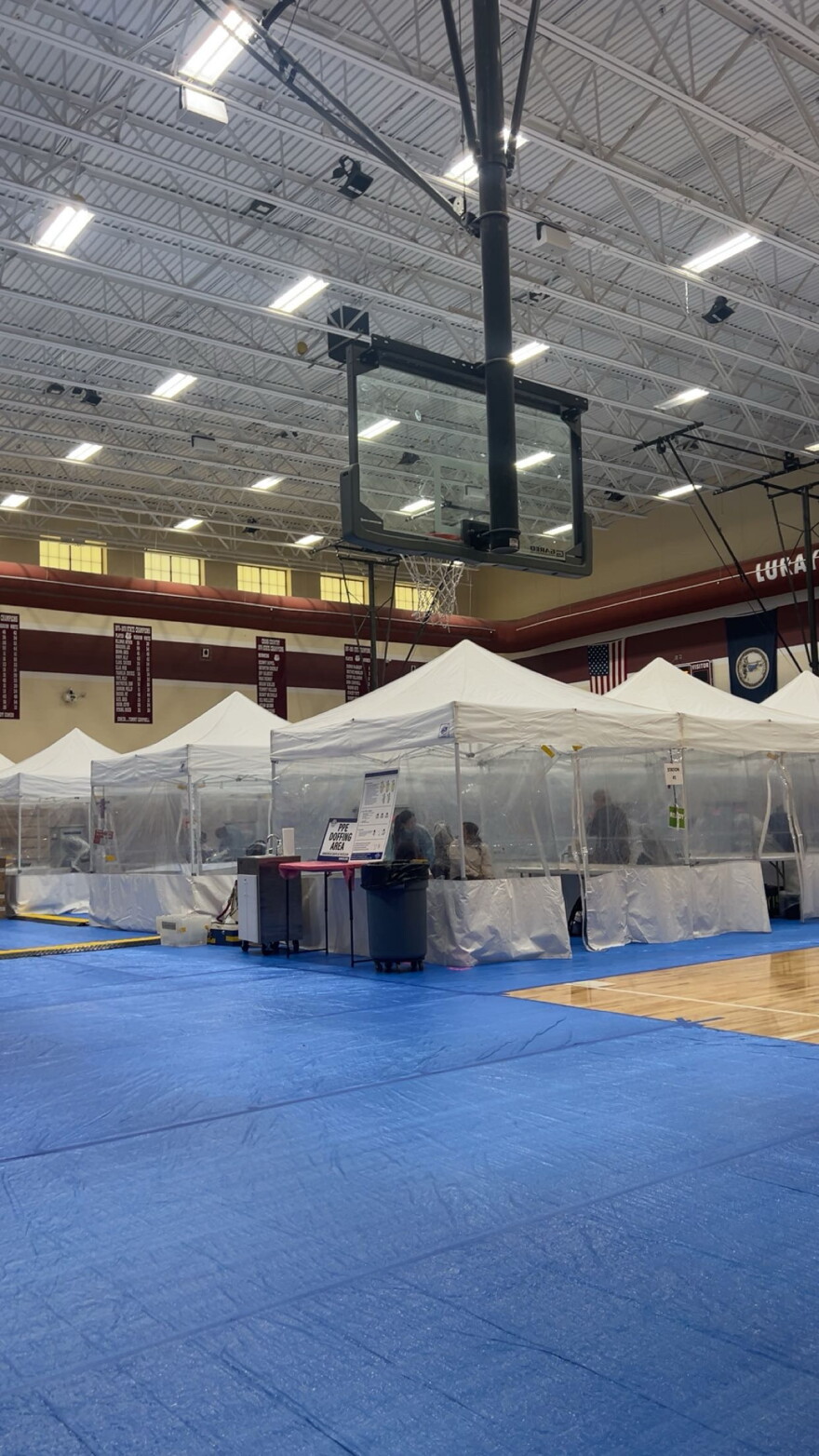 Tents provided space for patients at RAM’s 2025 clinic in Luray. This year’s clinic will look much the same, with another dedicated team providing free care.