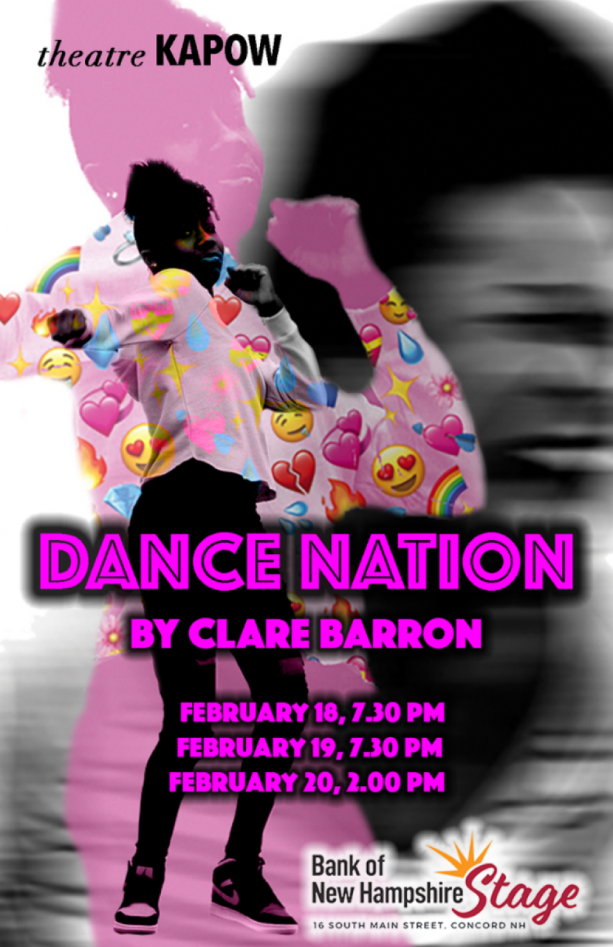 A woman dancing on the poster for Dance Nation.