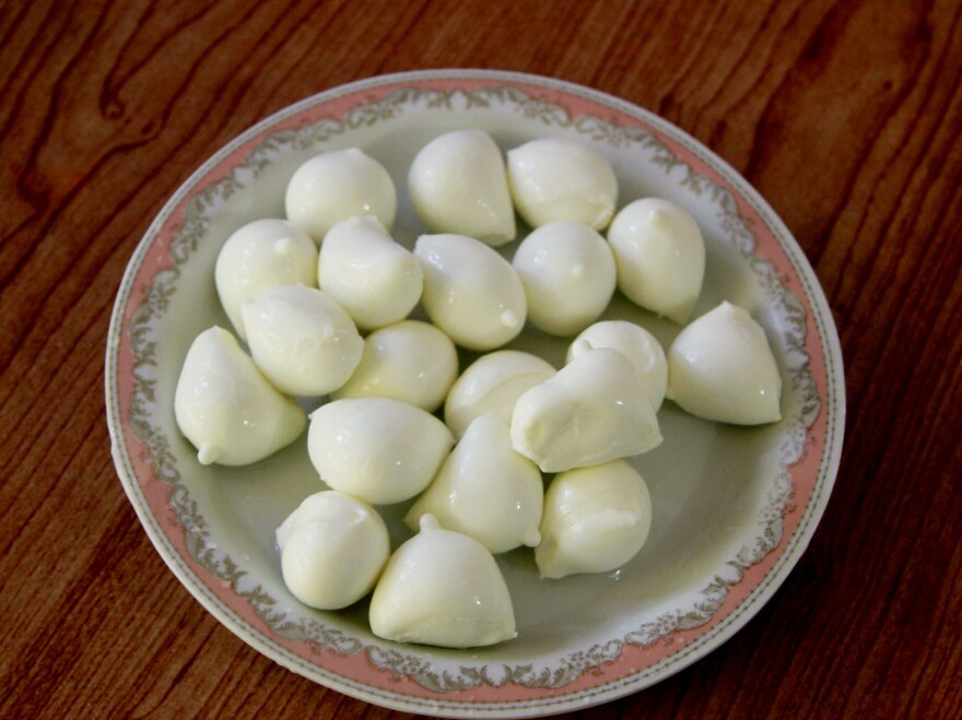 The monastery makes a small range of Italian cheeses, including bocconcini.