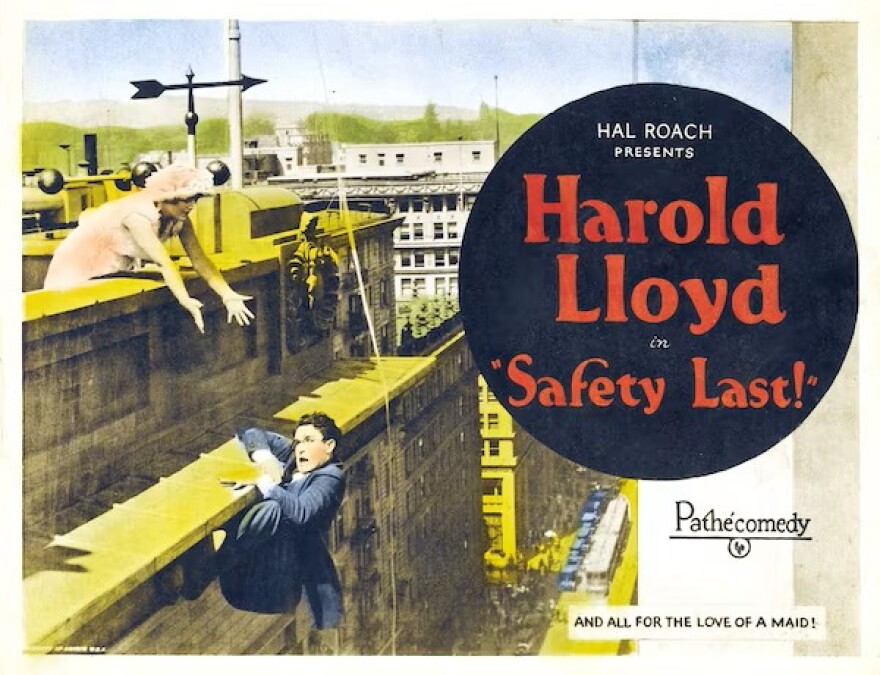 A lobby card advertising "Safety Last!"